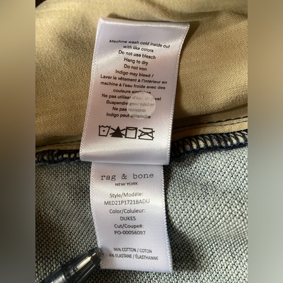 Rag and Bone Denim Joggers men’s size Medium - Picture 5 of 5